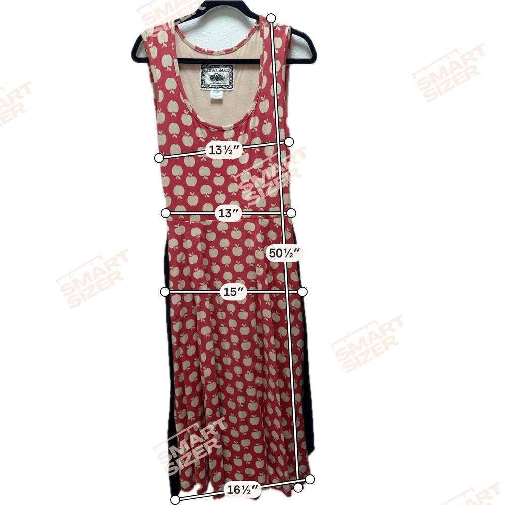 Effie's Heart Apple Print Sleeveless Fit & Flare Maxi Dress XS
